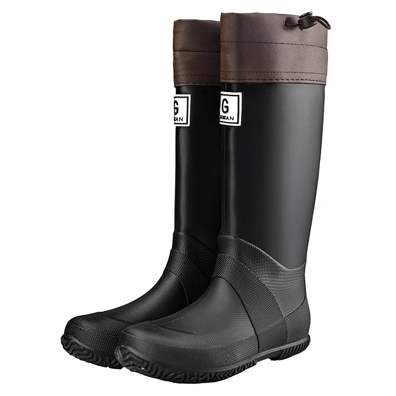 Non-slip fleece-lined rain boots for men & women