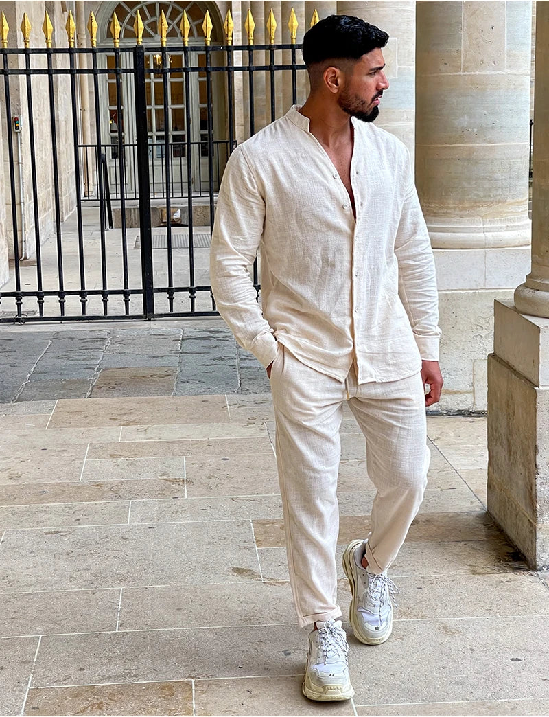 Men’s athletic joggers — loose fit, solid color, streetwear styles two-piece set