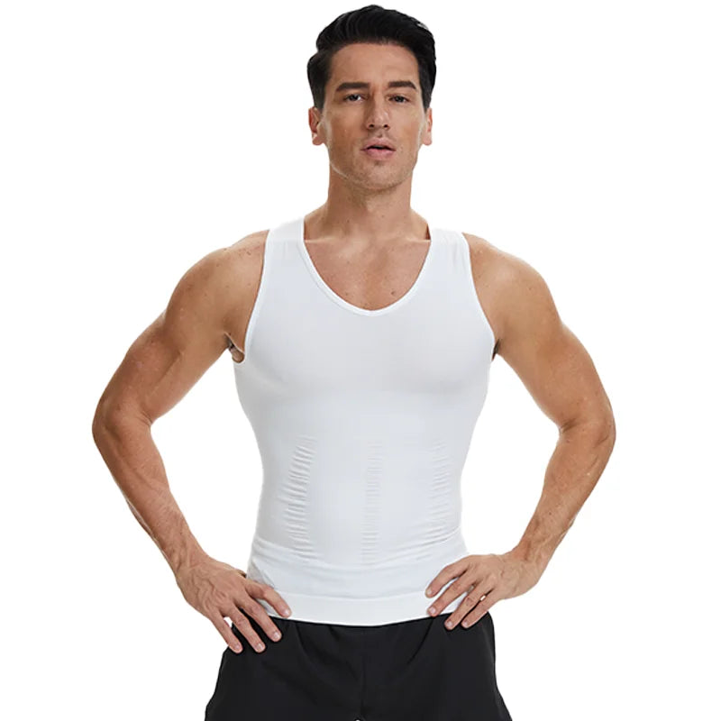 Men’s slim compression top for body shaping