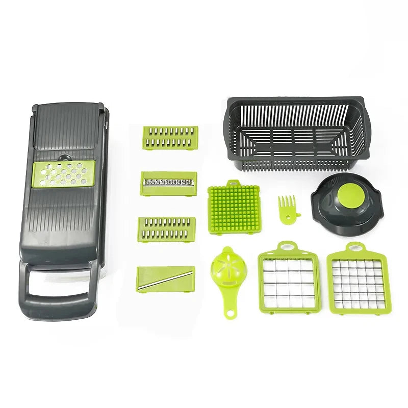 14/16-in-1 multifunctional veggie chopper and slicer
