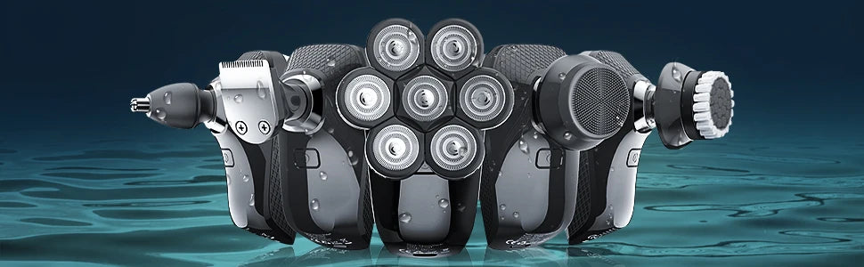 5-in-1 electric shaver with 7D floating head—smooth and easy