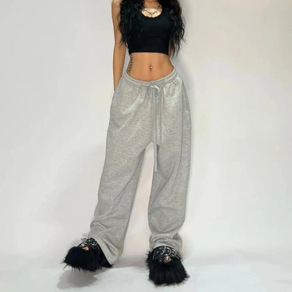 Oversize Women Grey Black Sweatpants