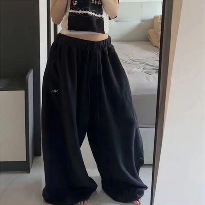 Oversize Women Grey Black Sweatpants