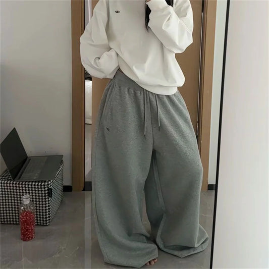 Oversize Women Grey Black Sweatpants
