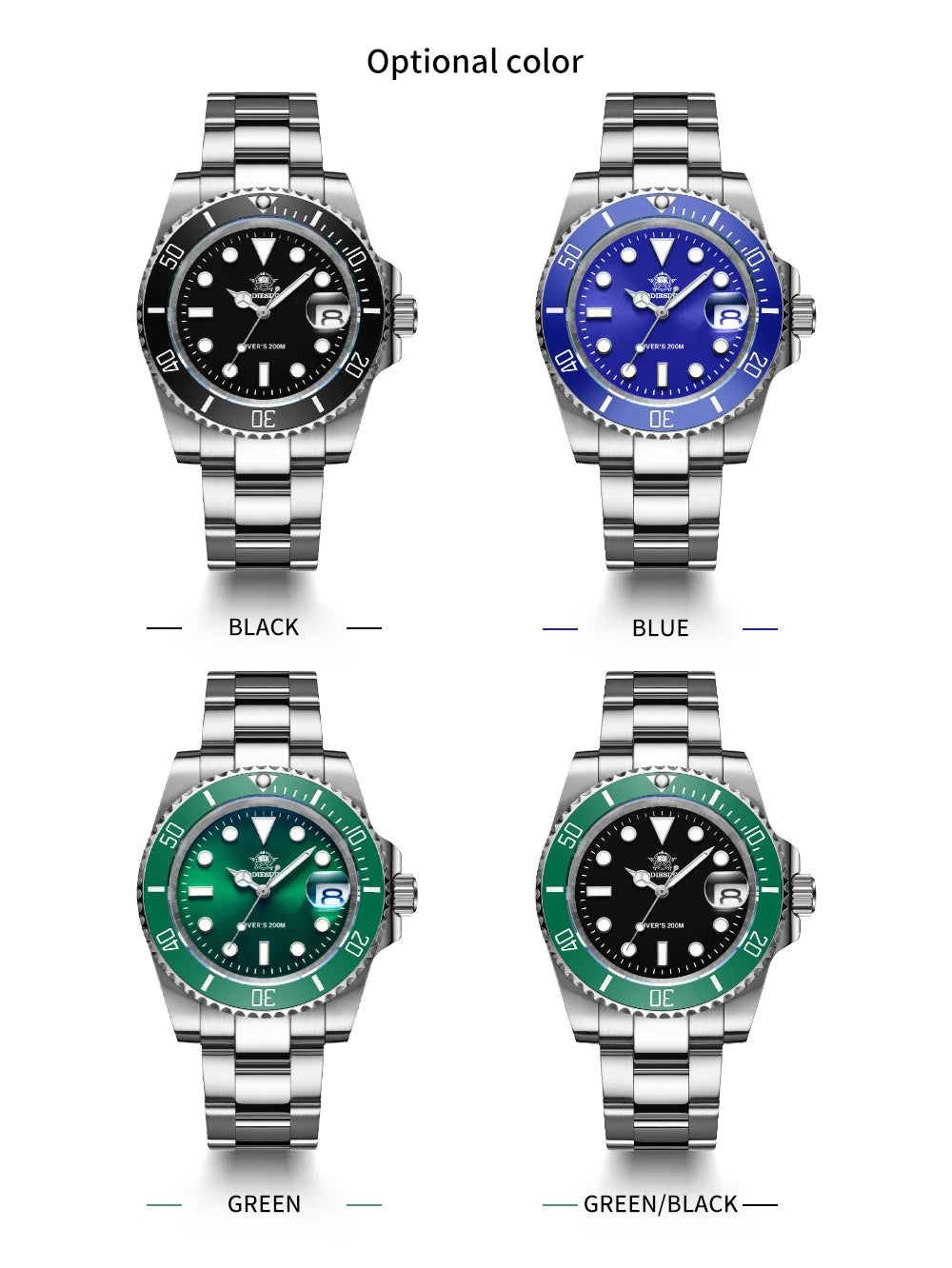 Waterproof stainless-steel men's quartz watch
