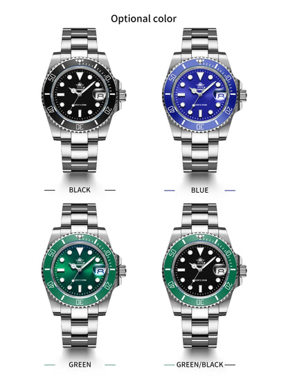 Waterproof stainless-steel men's quartz watch