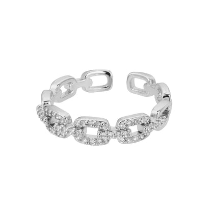 Fashionable minimalist ring with zircon