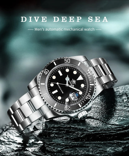 Waterproof stainless-steel men's quartz watch