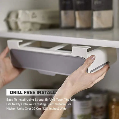 Space-saving spice storage rack for kitchen