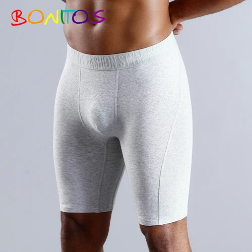 Men’s long cotton boxer shorts, high-quality comfort