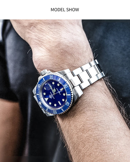 Waterproof stainless-steel men's quartz watch