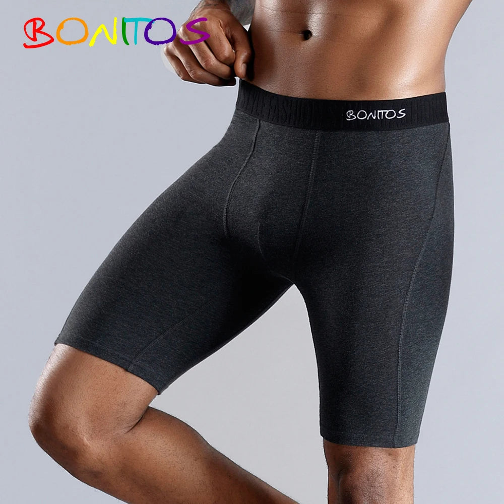 Men’s long cotton boxer shorts, high-quality comfort