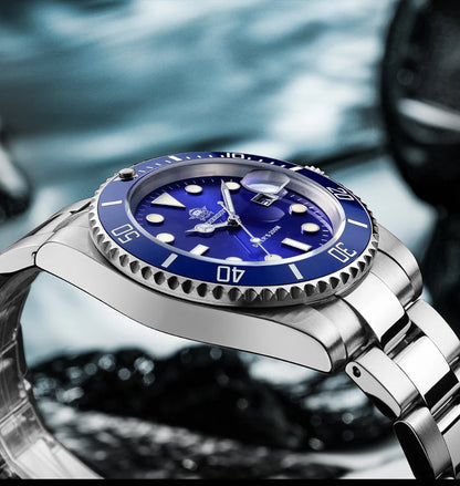 Waterproof stainless-steel men's quartz watch