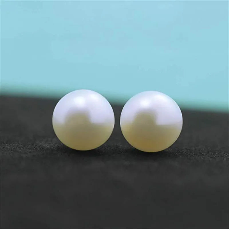 Freshwater Pearl Stud Earrings – 925 Sterling Silver