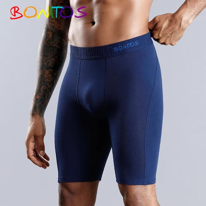 Men’s long cotton boxer shorts, high-quality comfort