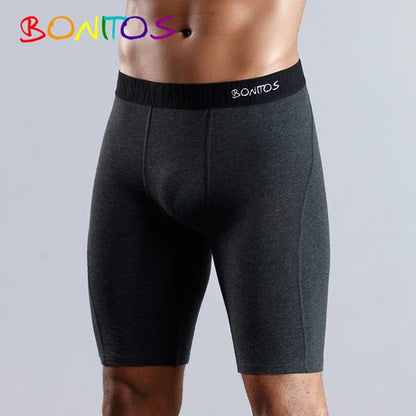 Men’s long cotton boxer shorts, high-quality comfort
