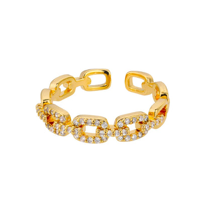 Fashionable minimalist ring with zircon