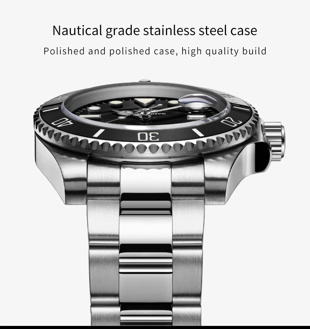 Waterproof stainless-steel men's quartz watch