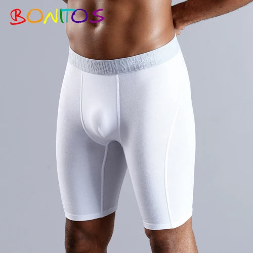 Men’s long cotton boxer shorts, high-quality comfort