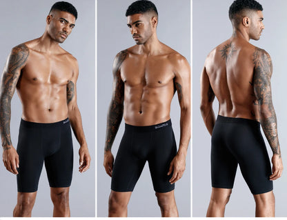 Men’s long cotton boxer shorts, high-quality comfort