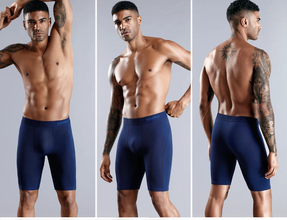 Men’s long cotton boxer shorts, high-quality comfort
