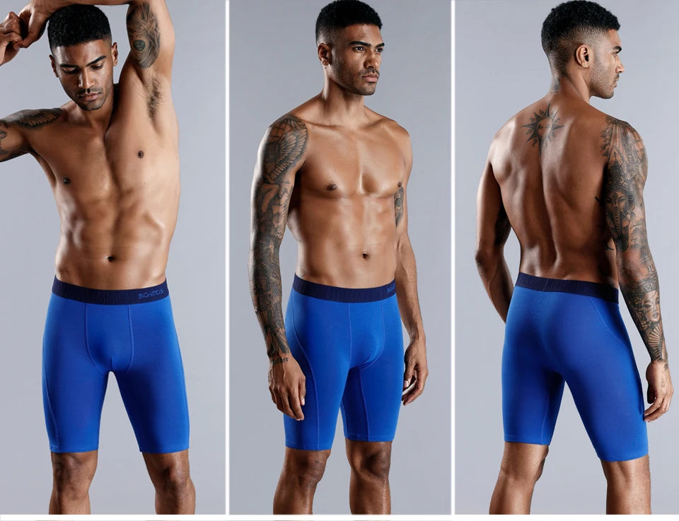 Men’s long cotton boxer shorts, high-quality comfort