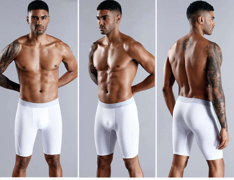 Men’s long cotton boxer shorts, high-quality comfort