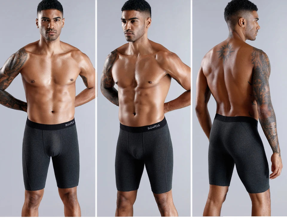 Men’s long cotton boxer shorts, high-quality comfort