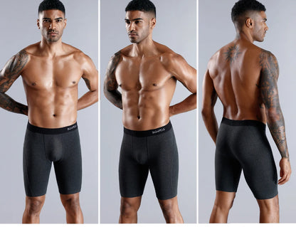 Men’s long cotton boxer shorts, high-quality comfort