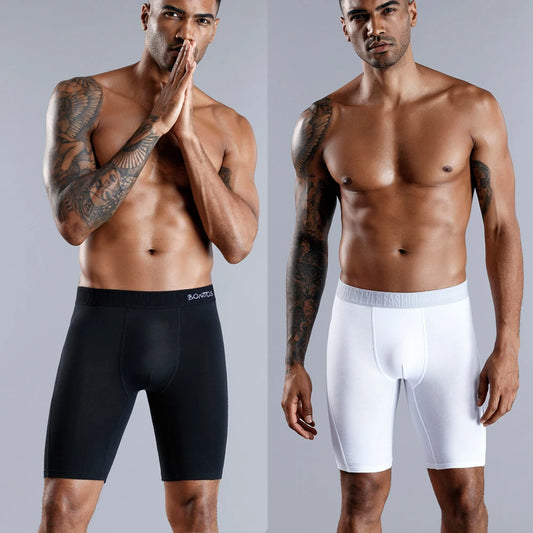 Men’s long cotton boxer shorts, high-quality comfort