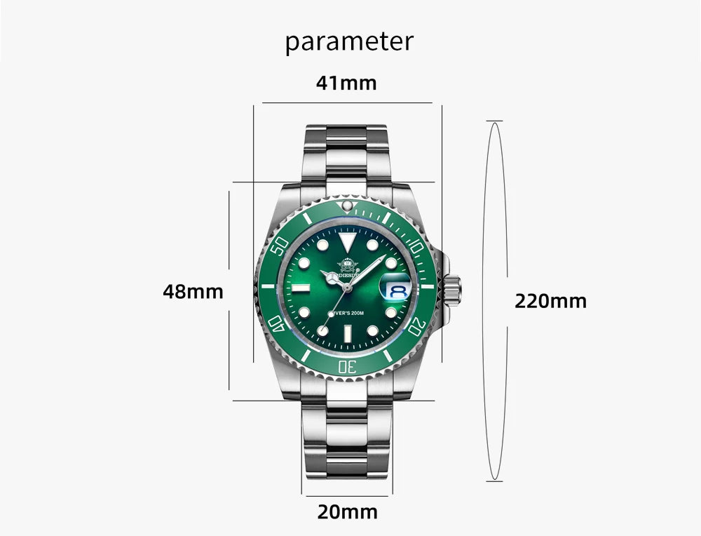Waterproof stainless-steel men's quartz watch