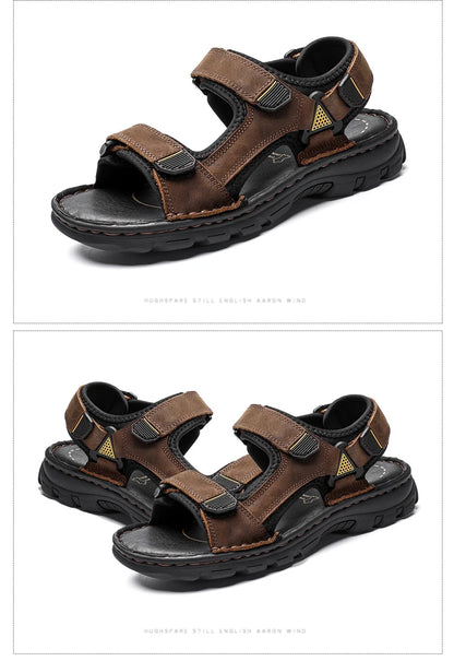Fashionable non-slip outdoor leather sandals