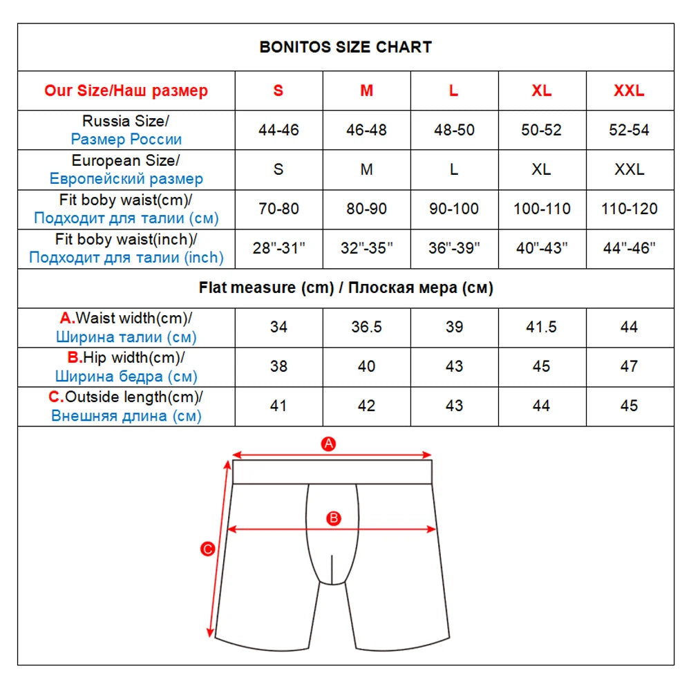 Men’s long cotton boxer shorts, high-quality comfort