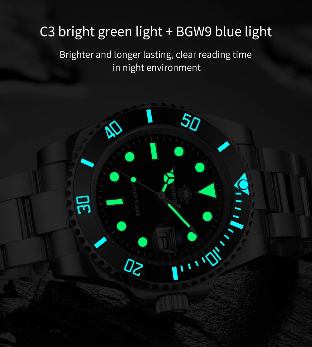 Waterproof stainless-steel men's quartz watch