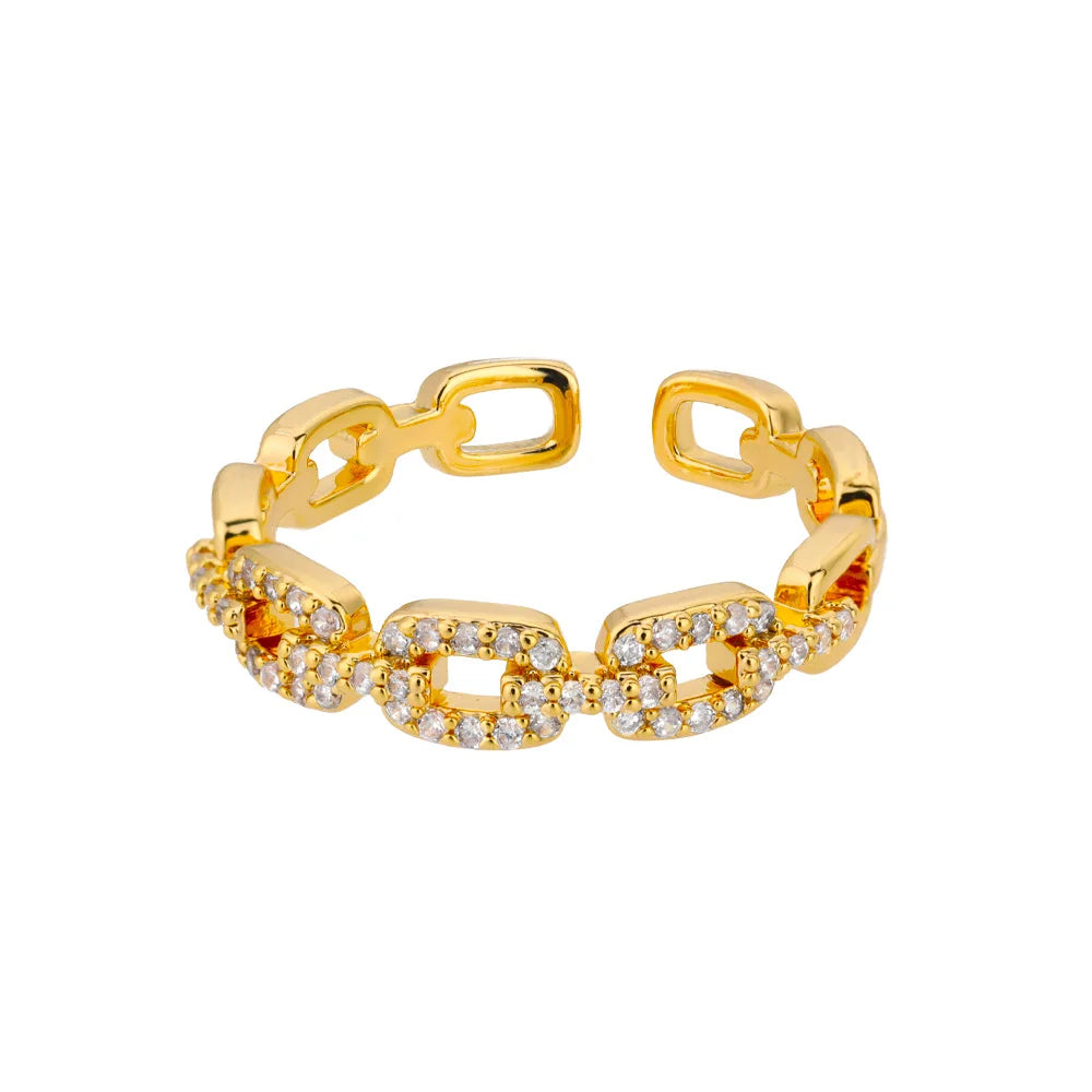 Fashionable minimalist ring with zircon
