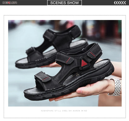 Fashionable non-slip outdoor leather sandals