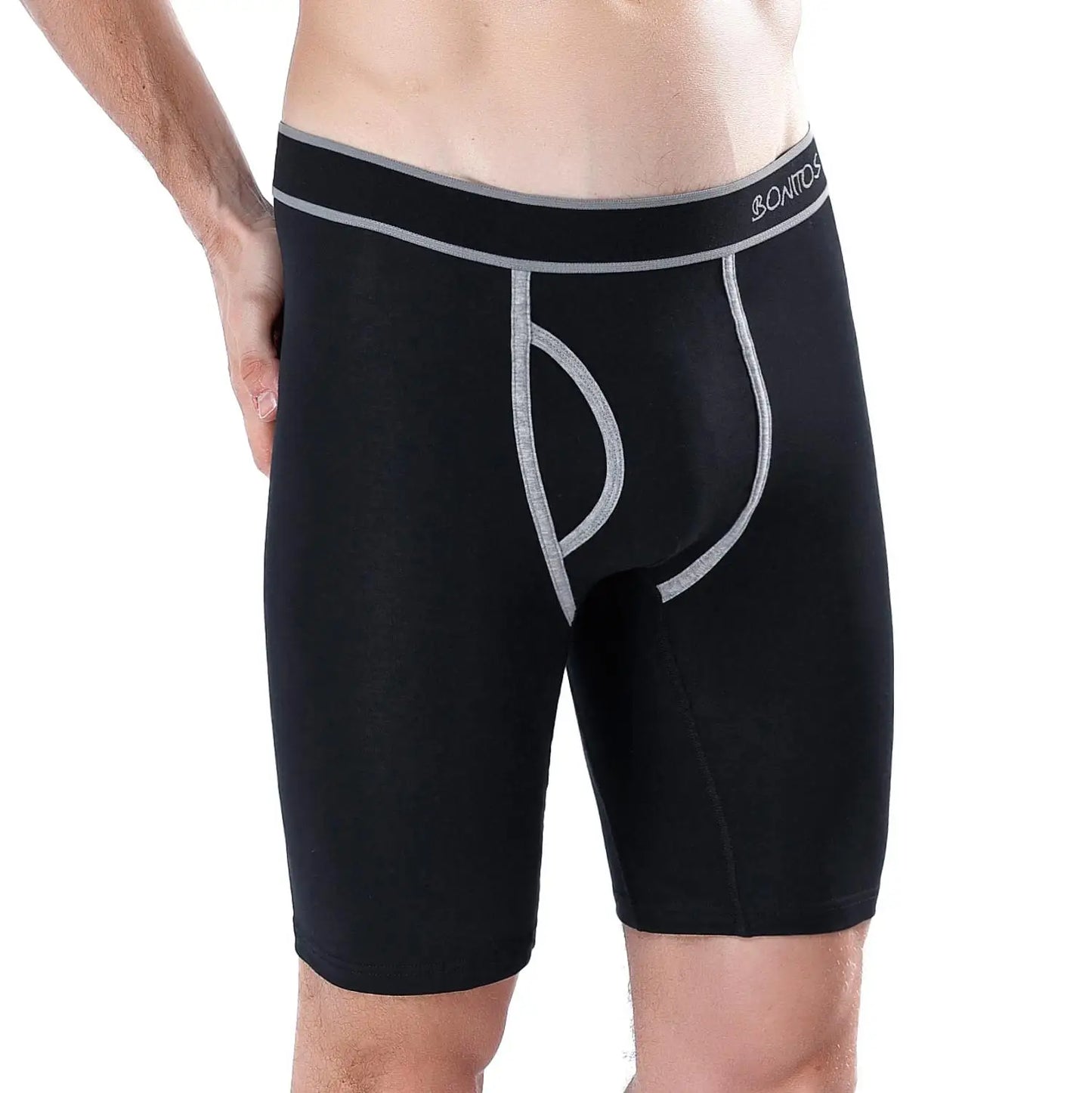 Men’s long cotton boxer shorts, high-quality comfort