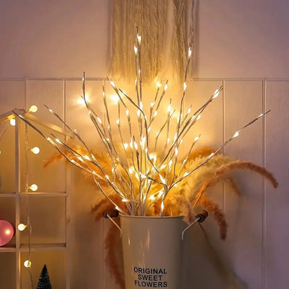 20 LED willow branch lights—perfect for home, bedroom, or party decoration