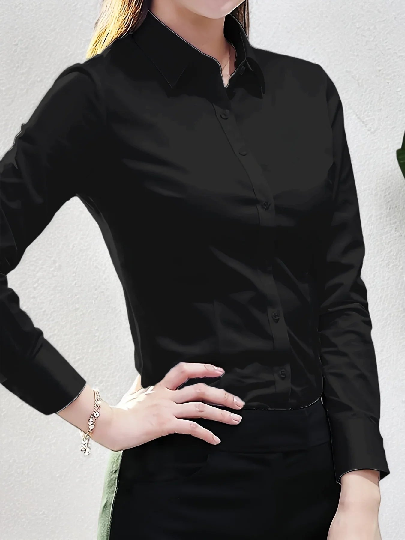 Elegant Office Shirt – Women’s Slim Fit Dress Top