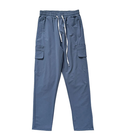 Trendy loose-fit drop-crotch casual trousers