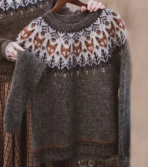 Thick warm oversized casual pullover for ladies