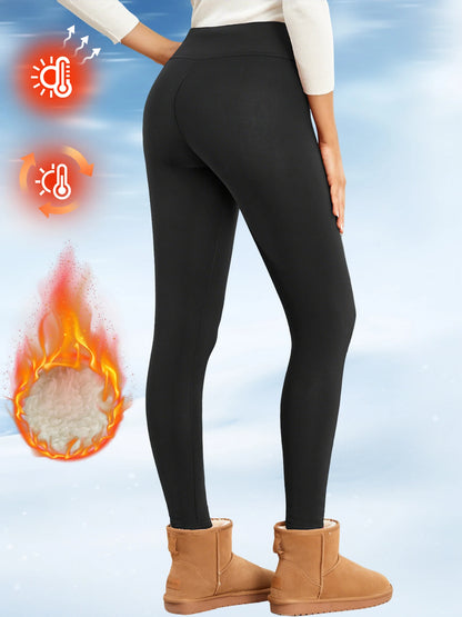 Women’s high-waist fleece leggings, winter warm