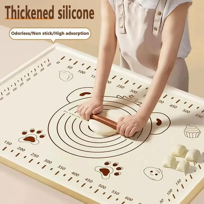 Large kitchen silicone mat for easy baking prep