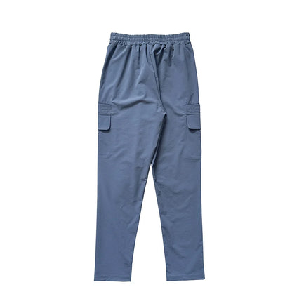 Trendy loose-fit drop-crotch casual trousers