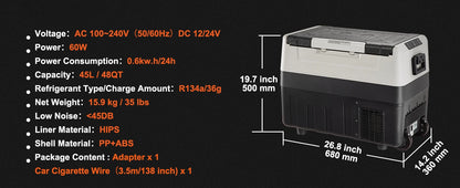 Mobile car refrigerator with wheels—compact, powerful, and easy to carry