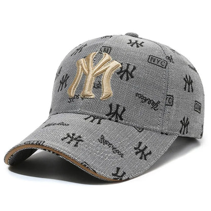 Unisex summer/autumn baseball cap with letter embroidery