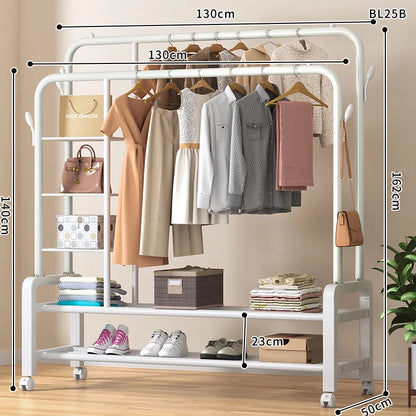 Freestanding clothes organizer for easy drying and hanging clothes