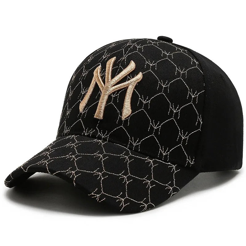 Unisex summer/autumn baseball cap with letter embroidery