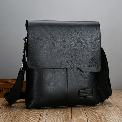Durable premium leather side bag for men