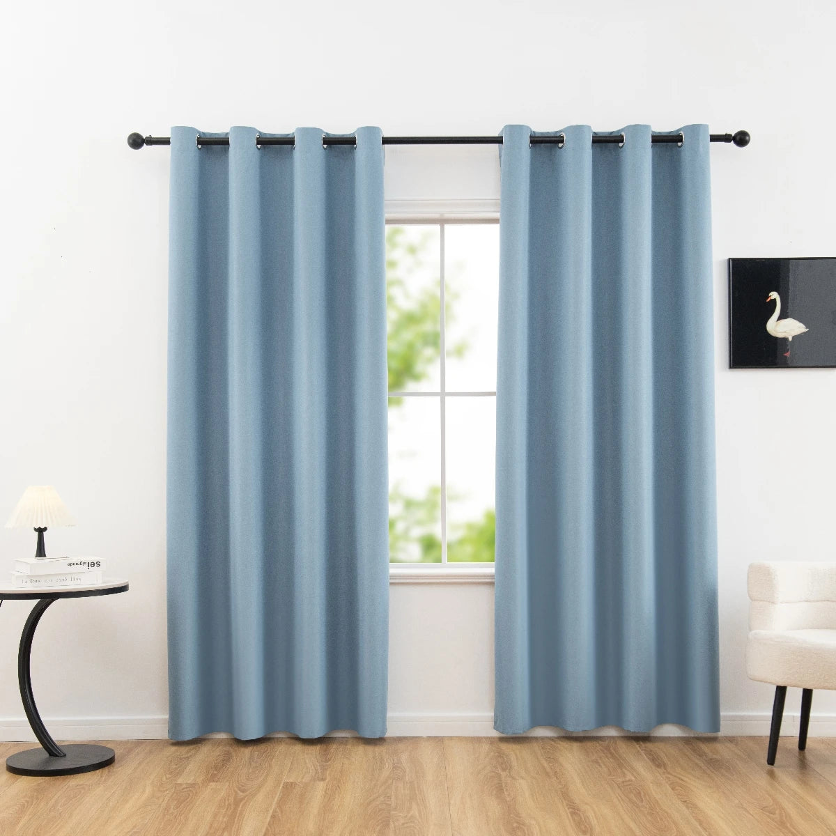 Privacy Drapes for Bedroom, Living Room,100% Blackout Curtains with Grommets.